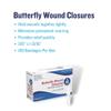 Butterfly Wound Closures Bandages 3/8 Inch x 1 13/16 Inch, Pack of 100, MS-20100 view 3