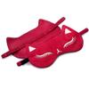 JOIZPAPA Cat Embroidered Soft Blindfold Eye Cover Eyeshade with Earplugs, Plane Travel Nap Night Sleeping Eye Mask Silk Sleep Eye Mask Sleep Mask for Kids Men Women view 1