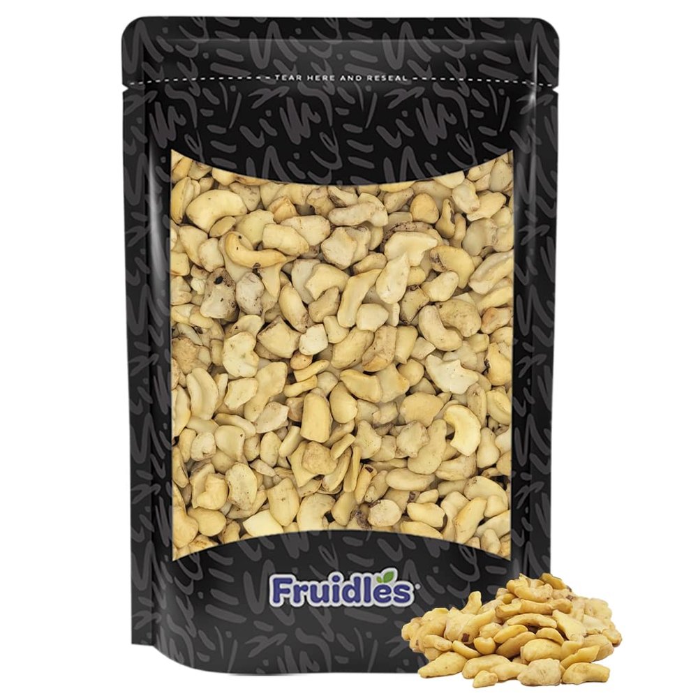 Fruidles Large Cashews, Whole, Raw and Unsalted, NON-GMO Rich Buttery Flavor, Source of Fiber, Protein, and Iron (1 Pound)