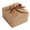 15pcs Small Gift Boxes Recycled Paper Favor Boxes with Ribbons,3.5x3.5x2.3 Inches Decorative Gift Boxes with Lids for Birthday,Wedding,Party,Chocolate (S,Brown) view 1