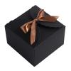 15pcs Small Gift Boxes Recycled Paper Favor Boxes with Ribbons,4.7x4.7x3.5 Inches Decorative Gift Boxes with Lids for Birthday,Wedding,Party,Chocolate (L,Black) view 1