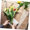 NUOBESTY 50pcs Flower Packaging Bag Bouquet Wrapper Floral Bags Wrapping Flowers Small Wedding Purple Colored Clear Packaging for Roses Florist Large Supplies Opp Transparent view 3
