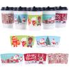 Smarimple Christmas Coffee Cup Sleeves 60 Count Hot Chocolate Cocoa Paper Cup Sleeves, Double-Layer Protective Heat Cold Drinks Insulated for Tea Cold Beverage view 1