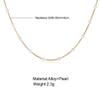 Vintage Pearl Beaded Necklace Pearl Clavicle Chain Adjustable Gold and Silver Necklace view 2