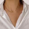 Vintage Pearl Beaded Necklace Pearl Clavicle Chain Adjustable Gold and Silver Necklace view 4