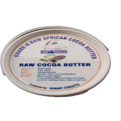 Demamy Concepts AFRICAN FARMER RAW COCOA BUTTER WHOLESALE PRICE, Small , 12.5 Ounce, 1000, 360.0 Ounce, 12.5 milliliters