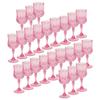 Fun Express Bulk 48 Count Patterned Plastic Wine Glasses, Disposable, 8 ounce, Wedding, Reception, Grand Event Party Supplies view 1