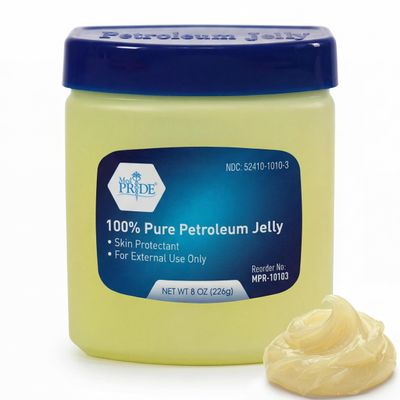 MED PRIDE 100% Pure White Petroleum Jelly, Skin Protectant, 8 oz, Unscented