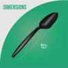 1,000 Plastic Disposable Tea spoons Bulk Black Medium Weight Disposable Silverware Plastic Cutlery Tea Spoons view 4