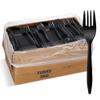 1,000 Plastic Disposable Forks Bulk Black Medium Weight Disposable Silverware Plastic Cutlery Fork view 1