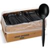 1,000 Plastic Disposable Soup Spoons Bulk Black Medium Weight Disposable Silverware Plastic Cutlery Spoons view 1