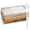 1,000 Plastic Disposable Forks Bulk White Medium Weight Disposable Silverware Plastic Cutlery Fork view 1