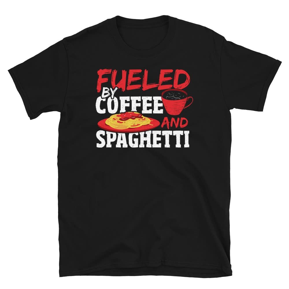 Miss Saliha Fueled By Coffee and Spaghetti - Italian Pasta T-Shirt