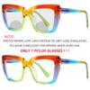laureles Photochromic Bifocal Reading Glasses Womens Readers Rainbow Large Frames Spring Hinged Presbyopia (Rainbow, 2.75, multiplier_x) view 2