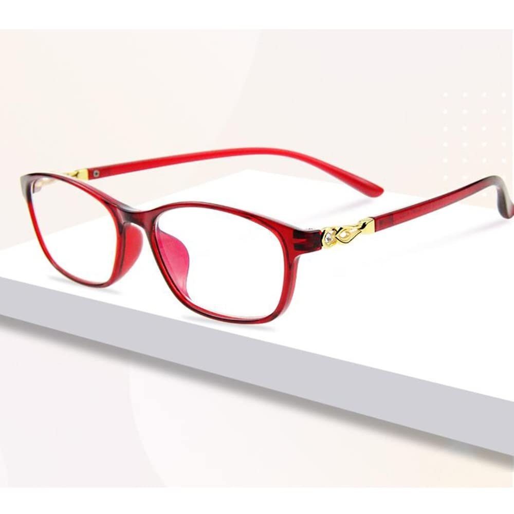 LKP Readers Women's Anti-Blue Light Glasses For Presbyopia Computer Reading Glasses Elegant Eyewear Frame Wine Red +1.50(1.50)