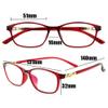 LKP Readers Women's Anti-Blue Light Glasses For Presbyopia Computer Reading Glasses Elegant Eyewear Frame Wine Red +1.50(1.50) view 2