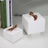 15pcs Small Gift Boxes Recycled Paper Favor Boxes with Ribbons,3.5x3.5x2.3 Inches Decorative Gift Boxes with Lids for Birthday,Wedding,Party,Chocolate (S,White) view 4