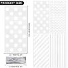 Aodaer 100 Pieces 10.6 x 5.1 In White Cellophane Bags Plastic Candy Gift Bag Cellophane Treat Bags with Twist Ties Stripes Polka Dot Printed Pattern Goodie Bag for Birthday Weddings Party Favors view 2