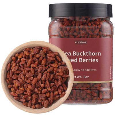 Premium Dried Sea Buckthorn Berries 8 Oz/227g.Natural & No Additives Sea Buckthorn Tea,,Hand Picked Whole Berry Fruit.