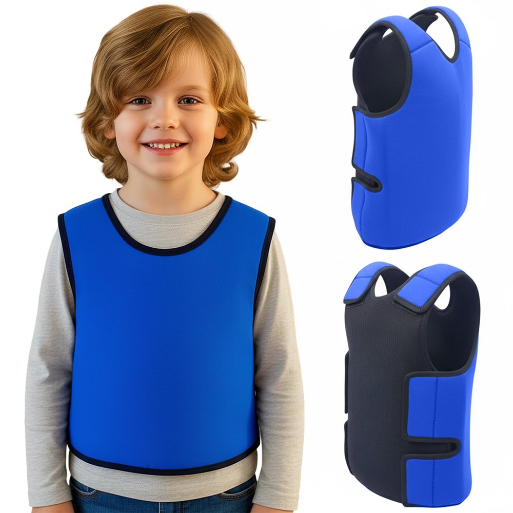 Kids Sensory Compression Vest Deep Pressure Calming Vest for Autism, ADHD, Anxiety & Sensory Processing Disorder, Breathable NonWeighted Comfort for School & Home (L)