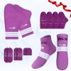 SuzziPad Cold Socks & Hand Ice Pack, Cooling Gloves for Chemotherapy, Chemo Care Package for Women and Men, S/M, Purple view 1