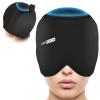 ComfiTECH Head Ice Pack Wrap with Top Coverage Cold Cap Cooling Gel Hat, Medium, Black view 1
