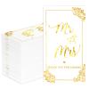 DYLIVeS Mr and Mrs Dinner Napkins, 100 Pcs White and Gold Wedding Napkins Cocktail Paper Guest Towel Cake Napkins Disposable Hand Towels for Bridal Shower Anniversary Engagement Decorations, 3 Ply view 1
