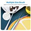 10 Pcs Flexible Drain Brush Straw Cleaner Brush Set,Pipe Cleaners Brush,61Inch Stainless Steel Double-Ended Hose Brush 8.2Inch Nylon Long CPAP Tube Cleaning Brush for Home Kitchen Sink Plumbing(White) view 2