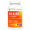 Dr. Berg Maximum Strength 2-in-1 Vitamin D3 K2 5000 IU | Naturally Derived D3 | 4X Lab-Tested & Verified | High Absorption Formula | K2 D3 Vitamin Supplement - 60 Capsules view 1