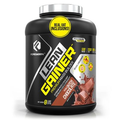 Forzagen Lean Gainer Premium Mass Builder | Mass Gainer Protein Powder for Men & Women | High Calorie Protein, Weight Gain, Bulk, Muscle Building Supplement | Dutch Chocolate, 8 lbs. (11 Servings)