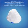 resplabs CPAP Mask Liners Compatible with ResMed AirFit N20 Nasal Mask Reusable Soft Fabric Comfort Cushion Covers Medium Size 4 Pack view 4