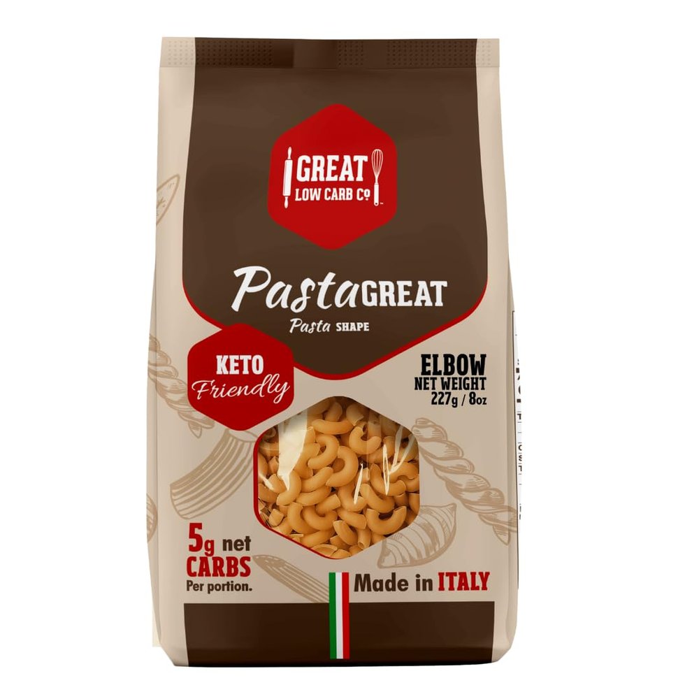Great Low Carb Pasta Elbows 8 oz Pack| Keto friendly Meal | Kosher| Served Fresh |Non GMO |Low carb Diet | Perfect partner for your favorite recipes