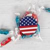 24ct Patriotic Candy Bags with Frooties, Red and Blue Candy- American Flag - 4th of July Party Favors view 1