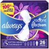 Always Radiant Feminine Pads for Women, Flexfoam Pads with Wings, Size 5, Extra Heavy Overnight Absorbency, Lightly Scented, 26 Count view 1