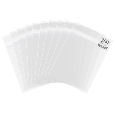 Golden State Art, 12" x 15" Acid-Free Crystal Clear Sleeves Bags for Prints, Photos, Packaging, Clothing & T Shirts (200 Pack)