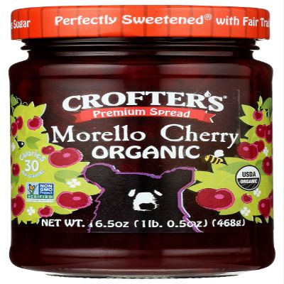 Crofters Premium Spread Morello Cherry, 16.5 Oz (Pack of 6)