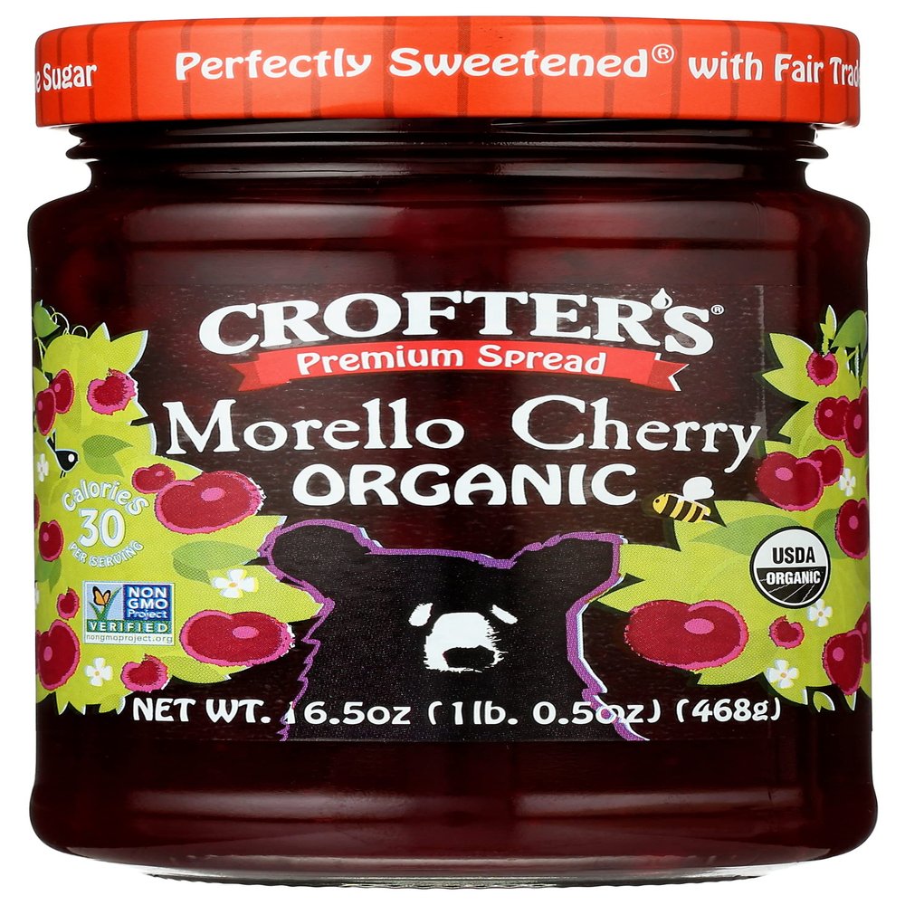 Crofters Premium Spread Morello Cherry, 16.5 Oz (Pack of 6)