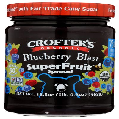 Crofter's Fruit Spread Blueberry Blast Organic 16.5 oz (Pack of 6)