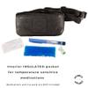 Allergy Apparel Epipen Carry Case,Insulated - Auvi Q Carrying Case - Holds 2(two) Epi pens for Allergy, Similar Injectors,for Kids - Adults, Holds Asthma Inhaler, Nasal Spray, Insulin, AuviQ, Black view 3