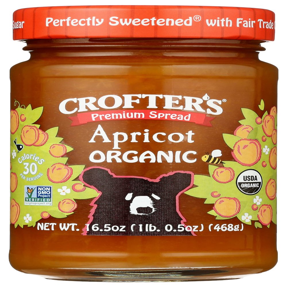 Crofters Premium Apricot Spread 16.5 Oz. (Pack of 6)