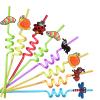 24 Bug Birthday Party Supplies Reusable Plastic Straws for Insect Themed Party Favors Decorations with 2 Cleaning Brushes view 1