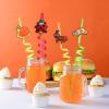 24 Bug Birthday Party Supplies Reusable Plastic Straws for Insect Themed Party Favors Decorations with 2 Cleaning Brushes view 3