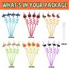 24 Bug Birthday Party Supplies Reusable Plastic Straws for Insect Themed Party Favors Decorations with 2 Cleaning Brushes view 4