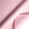 LDGOOAEL Mini Short Small Wrapping Paper Roll - Reversible Design (17" X 32.8 Feet) - Baby Pink Polka dots/Baby Pink for holiday, Christmas, Birthday, Wedding, Baby Shower view 2