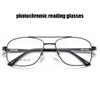 LKP Reading Glasses +1.50 +1.75 +2.00 +2.25 Outdoor Sunglasses Men Photochromic Progressive Bifocal Large Frame Eyewear Lens(Black,1.00) view 2