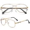 LKP Reading Glasses +1.50 +1.75 +2.00 +2.25 Outdoor Sunglasses Men Photochromic Progressive Bifocal Large Frame Eyewear Lens(Goldem,2.25) view 2