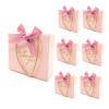 20 Pack Small Pink Thank You Gift Bags With Handles-5.5''x 2.5''x4.7'' Mini Gift Bags Bulk for Baby Shower, Birthday, Wedding, Back to School, Summer Party view 1