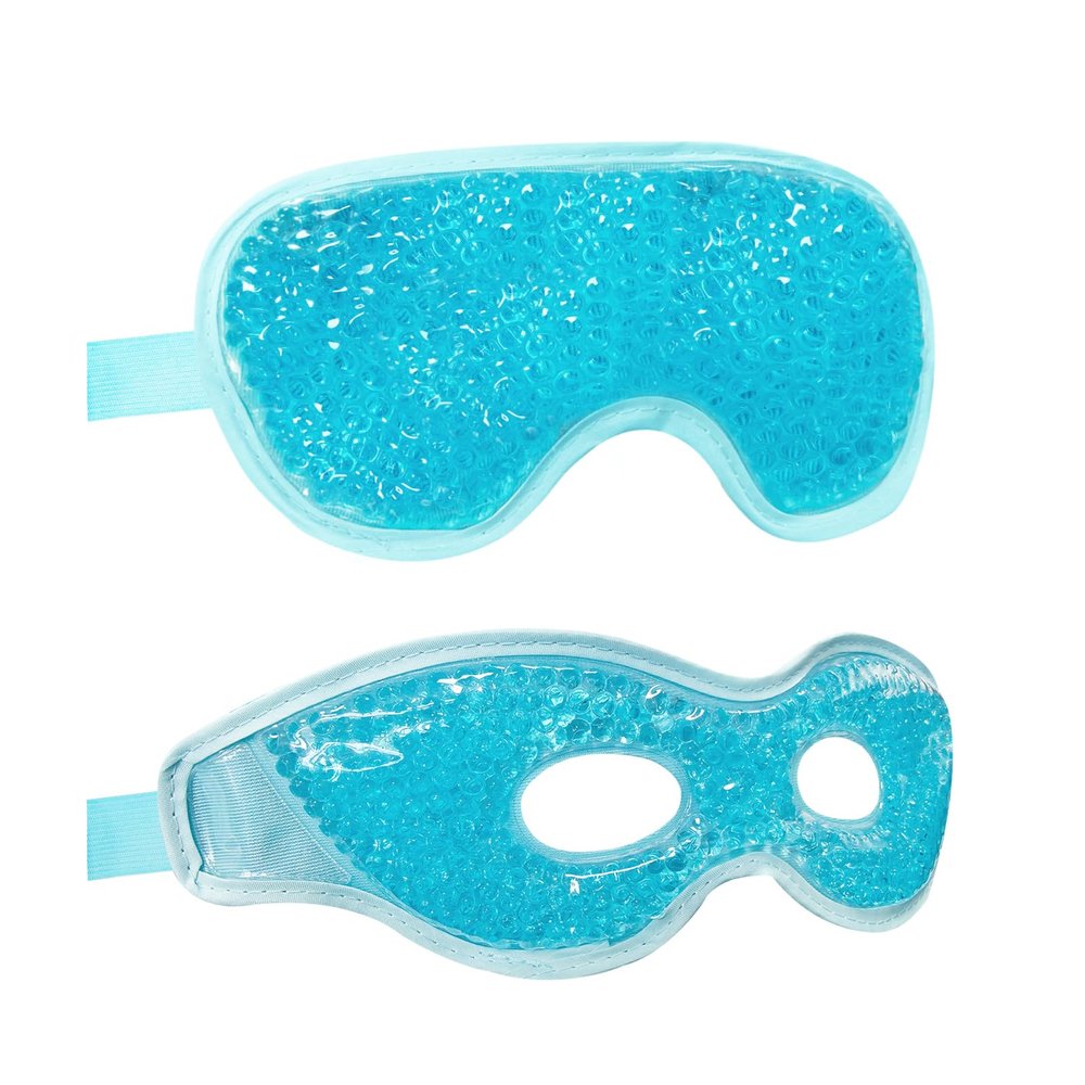 Permotary 2 Pack Gel Ice Eye Mask Cold Therapy Cooling Eye Mask for Relaxtion,Puffy Eyes Relief Reusable Cold & Warm Compress for Puffiness,Dry Eyes,Headaches,Migraines,Stress Relief,Post Surgery