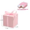 KUPOO 50PCS Favor Boxes,Candy Boxes 2.2x2.2x2.2 Inches Small Gift Boxes with Ribbons for Wedding Baby Shower Decorations Birthday Party Supplies (Pink) view 2