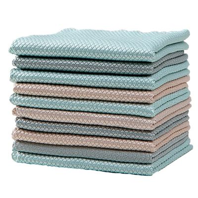 Cleaning Cloth Nano No Miracle Cleaning Cloth, Super Absorbent Fish Scale Cloth, Kitchen/Glass/Car Microfiber Cleaning Cloths, 30x40cm (Color : 5pcs, Size : 30x40cm)